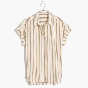 Madewell Central Shirt in Bronze Stripe